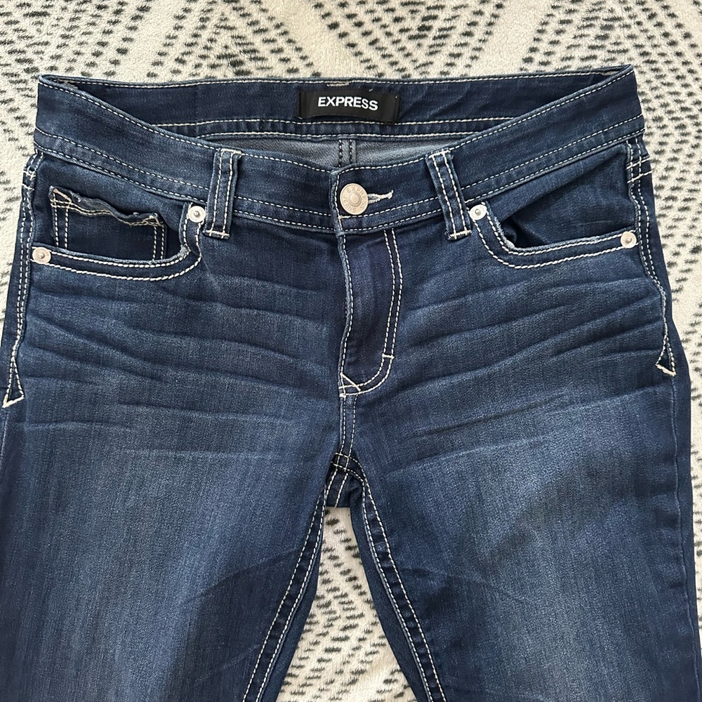 Express Dark Wash Skinny Jeans